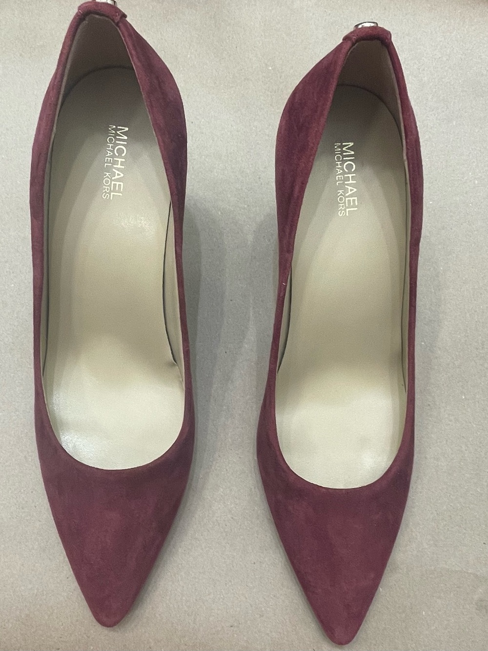 Michael Kors Burgundy Suede Pointed Pumps